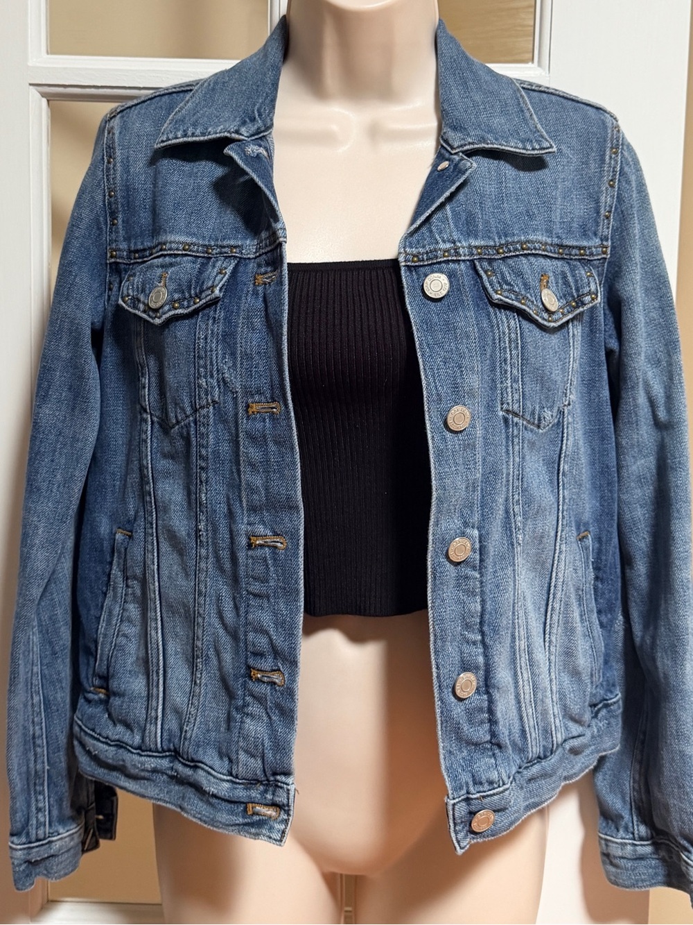 GAP Distressed Denim Jacket - Women's Jean Jacket